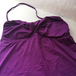 Deep purple tankini top